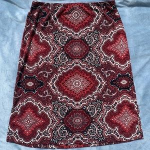 New York & Company print skirt size small